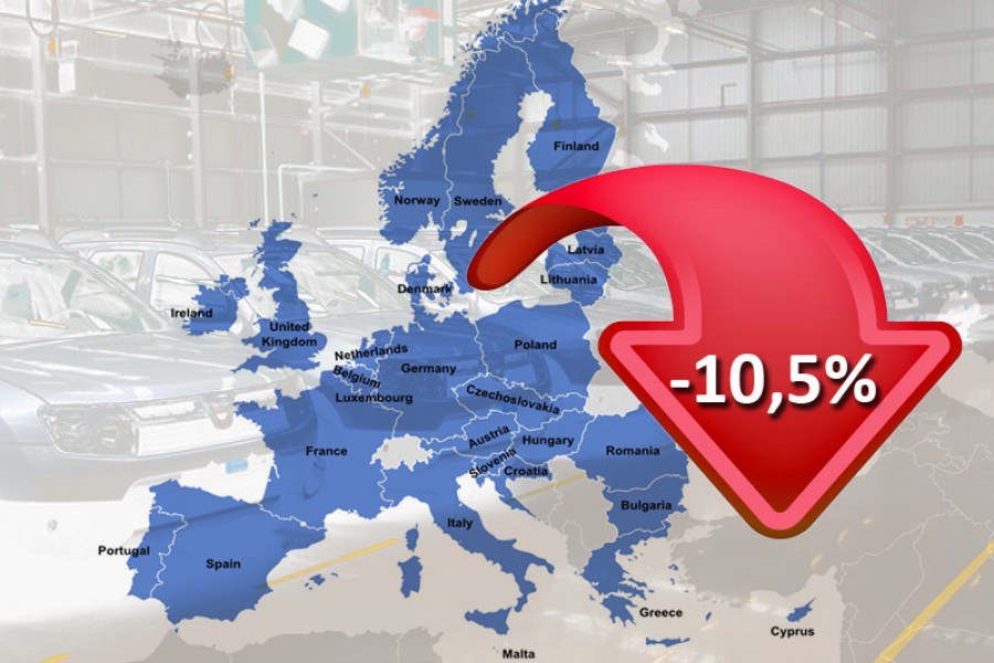 -10,5% οι πωλήσεις αυτοκινήτων στην Ευρώπη
