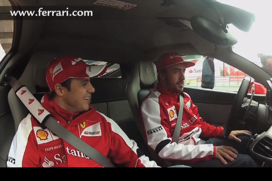 Ο Alonso και ο Massa «γυρνούν» στην πίστα με Ferrari 458 Italia (video)