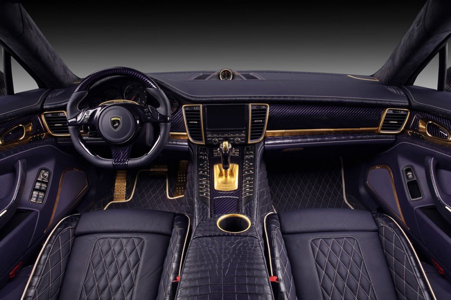Η πιο «κιτς» Porsche Panamera με μοβ κροκό και χρυσές επενδύσεις!