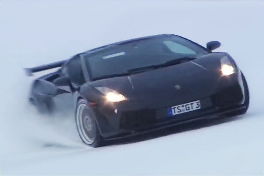 Lamborghini Gallardo κάνει… σκι σε χιονοδρομική πίστα! (video)