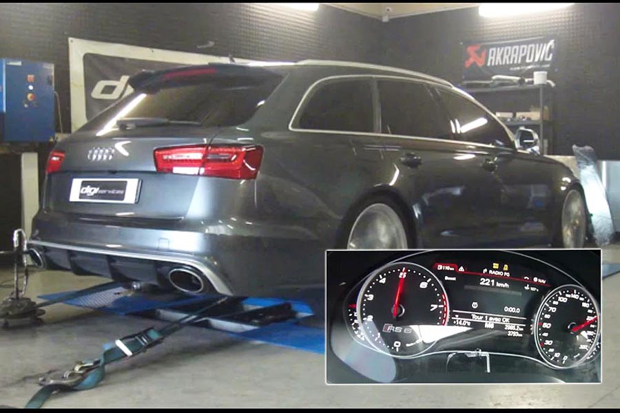 Αναβαθμισμένο Audi RS6 Avant 660 hp στο δυναμόμετρο (video)