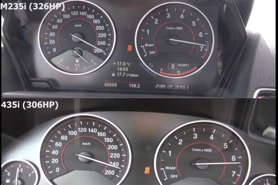 BMW M325i VS 435i Coupe στο 0-250 χλμ./ώρα (video)