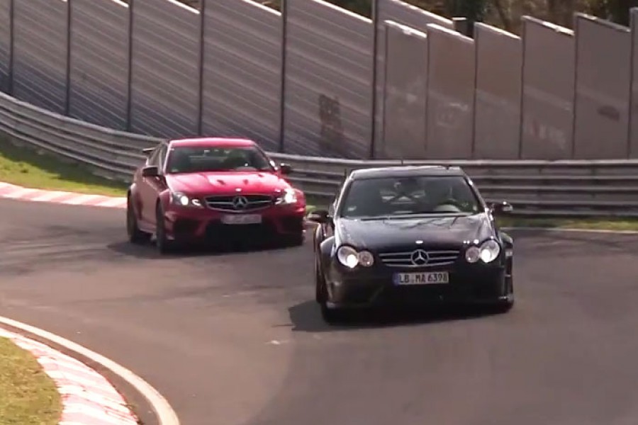 Κυνηγητό Mercedes C/CLK 63 AMG Black Series στο Ring (video)