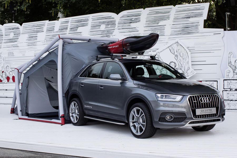Audi Q3 Camping Tent εξοπλισμένο για outdoor δραστηριότητες