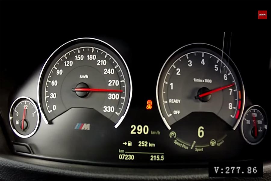 0-290 χλμ./ώρα με νέα BMW M3 6τάχυτη χειροκίνητη (video)
