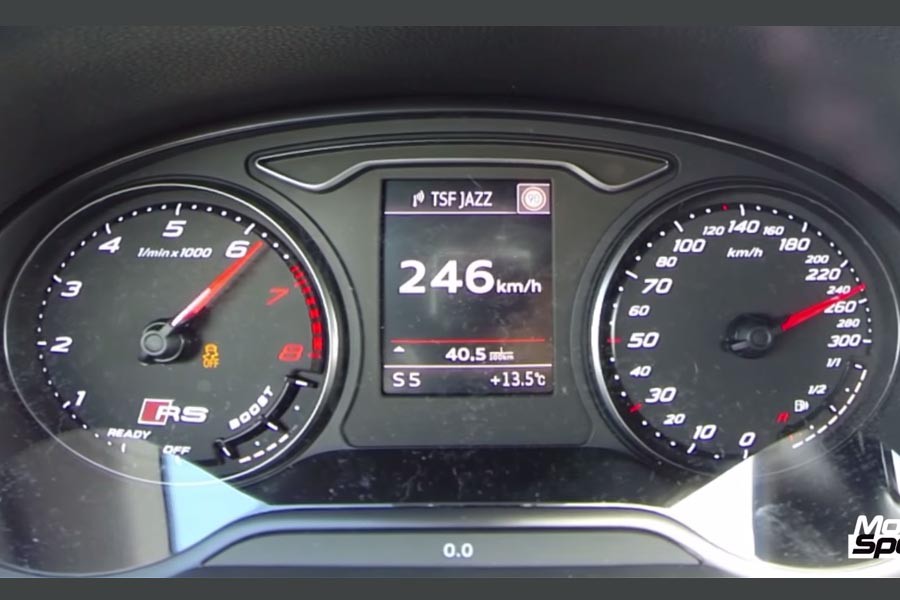 Επιτάχυνση 0-250 χλμ./ώρα με νέο Audi RS 3 Sportback (video)