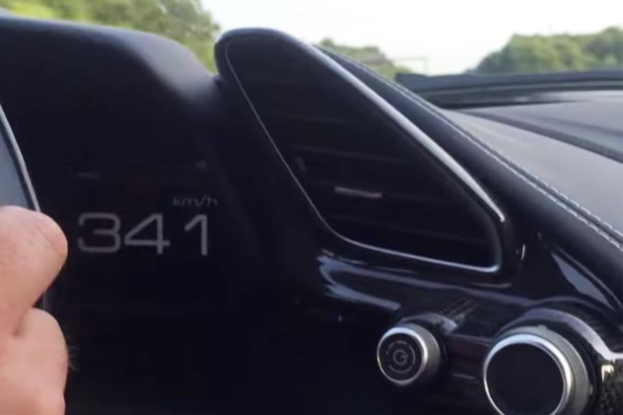 Ferrari 488 GTB 670 hp «τελικιάζει» στα 341 χλμ./ώρα (video)