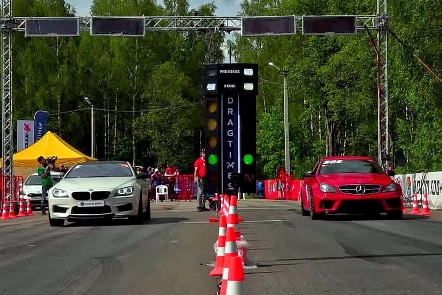 BMW M6 800 hp VS Mercedes C 63 AMG Coupe 700 hp (video)