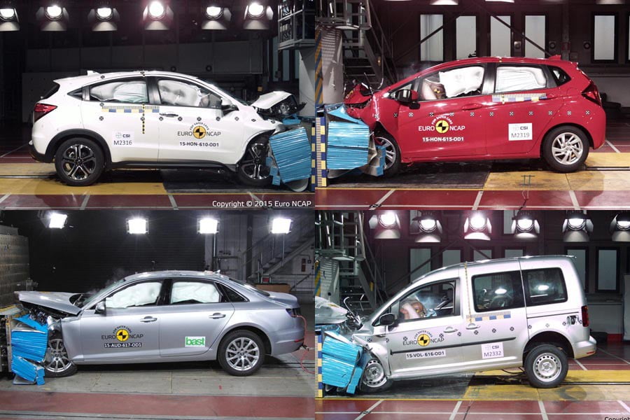 Νέα crash test σε Audi A4, Honda Jazz, ΗR-V και VW Caddy (+video)
