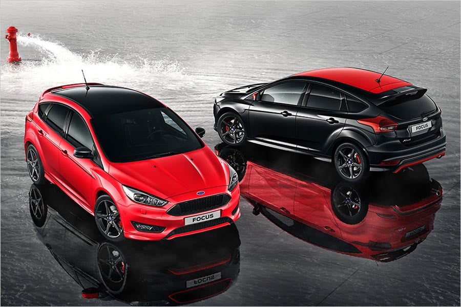 Ford Focus Sport σε διχρωμία κόκκινου – μαύρου και 1.5 EcoBoost