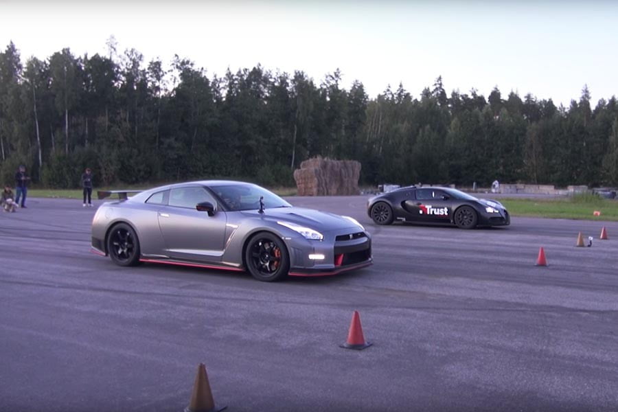Nissan GT-R NISMO vs Bugatti Veyron στα 0-300 χλμ./ώρα!