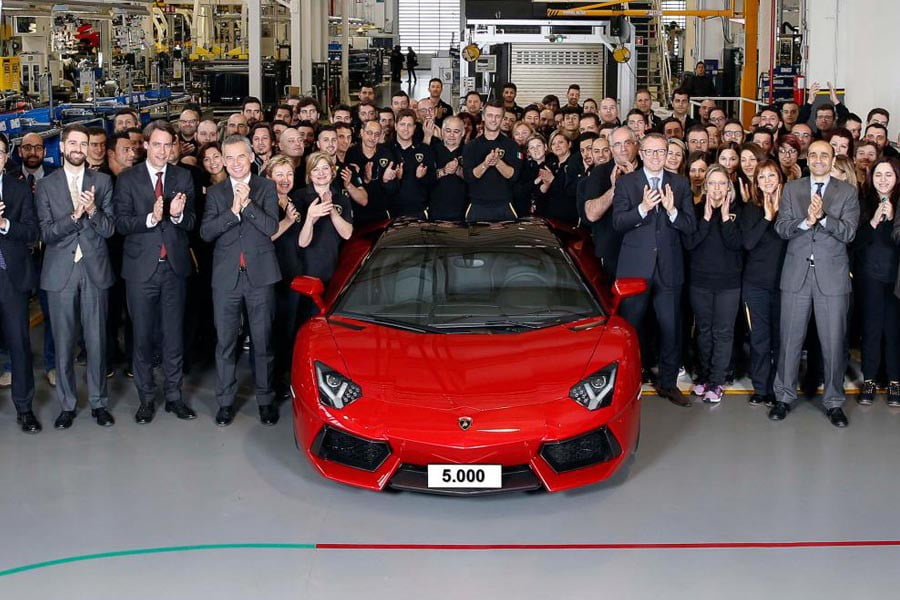 Ρεκόρ παραγωγής 5.000 Lamborghini Aventador!