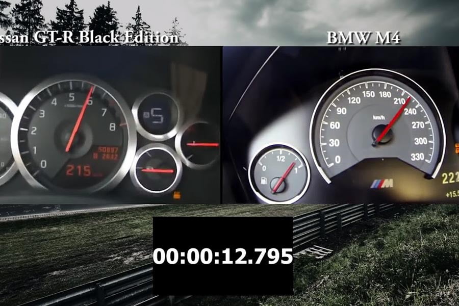 BMW M4 VS Nissan GT-R στα 0-300 χλμ./ώρα