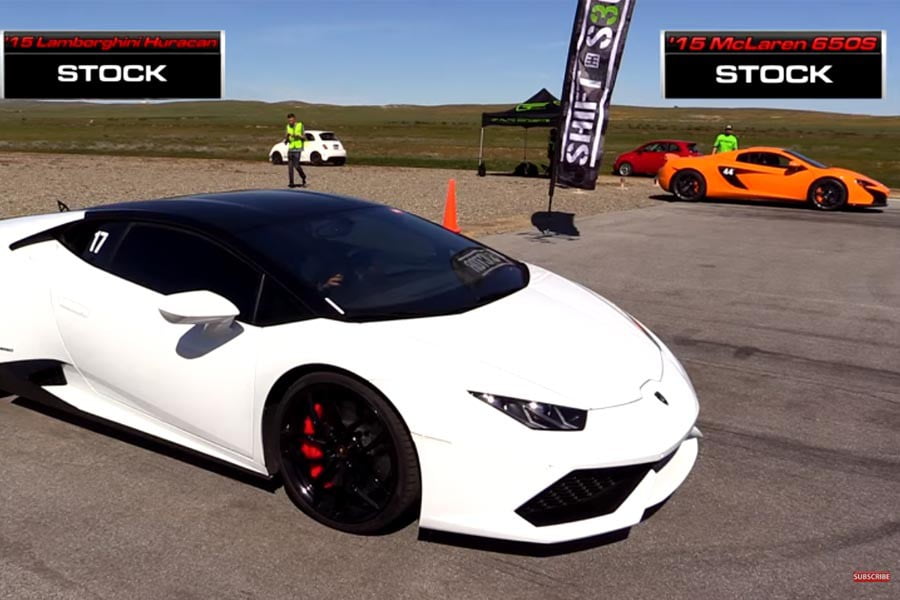 Φοβερός αγώνας Lamborghini Huracan vs McLaren 650S (video)