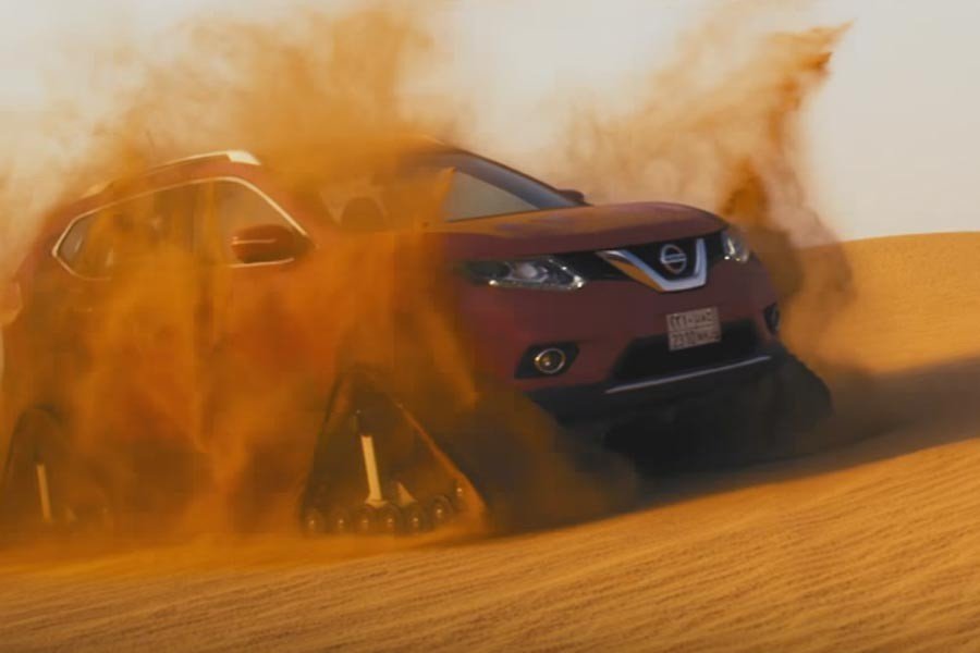 Μάχιμο Nissan X-Trail με ερπύστριες (+video)