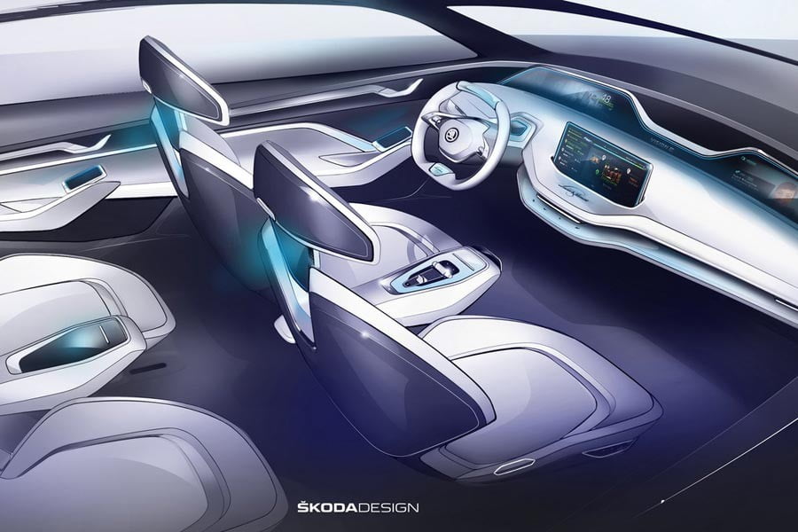 Το καινοτόμο εσωτερικό του Skoda Vision E Concept