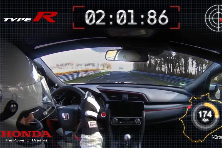 To video του θρυλικού ρεκόρ του νέου Honda Civic Type R στο Nurburgring