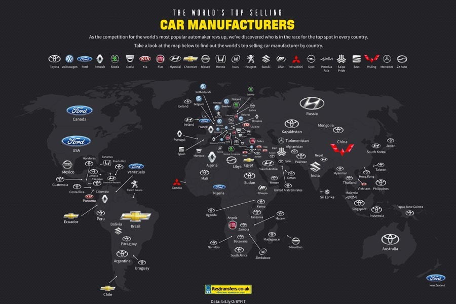 Κυριαρχία της Toyota: Πρώτη σε πωλήσεις σε 49 χώρες παγκοσμίως