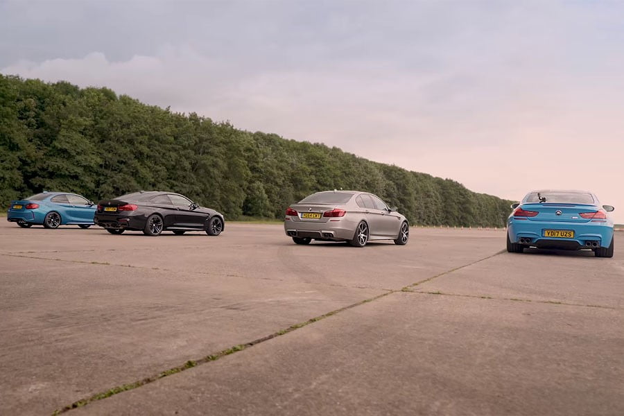 Επικές κόντρες μεταξύ BMW M2, M4, M5 και M6 (video)