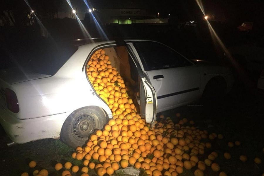 Έκλεψε τέσσερις τόνους πορτοκάλια με Suzuki Baleno