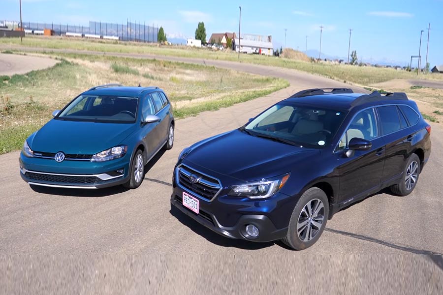 VW Golf Alltrack vs Subaru Outback (+video)