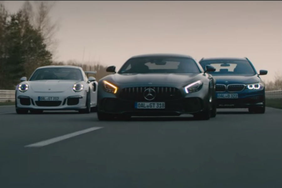 H BMW «παίζει φώτα» σε Mercedes και Porsche! (+video)