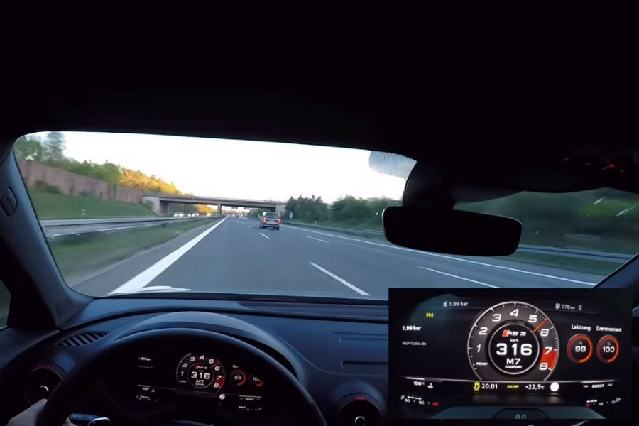 Ασύλληπτο Audi RS 3 πιάνει 316 χλμ./ώρα! (+video)