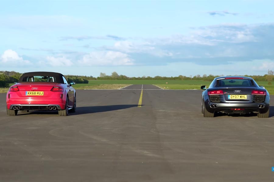 Είναι πιο γρήγορο το Audi TTS από R8 V8; (+video)
