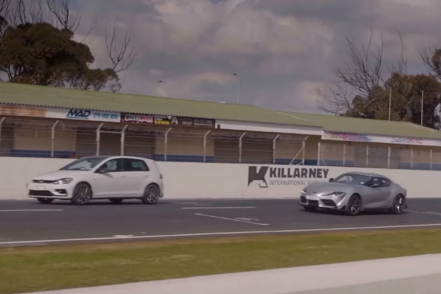 VW Golf R «ανάβει αλάρμ» στην Toyota Supra (+video)
