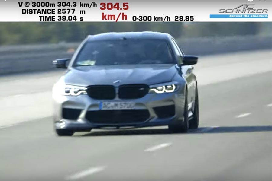 BMW M5: 0-300 χλμ./ώρα σε 28 δλ.! (+video)