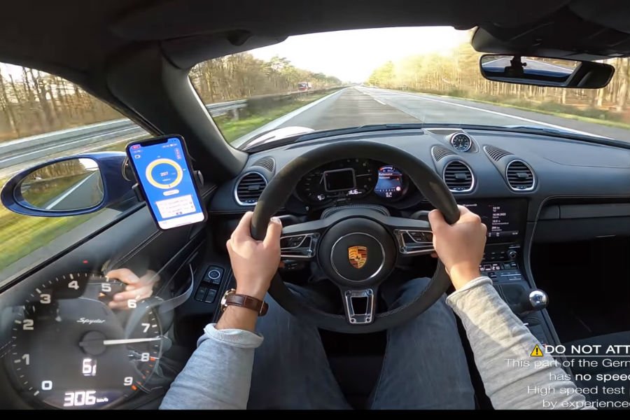 Porsche 718 Boxster Spyder στα 306 χλμ./ώρα (+video)