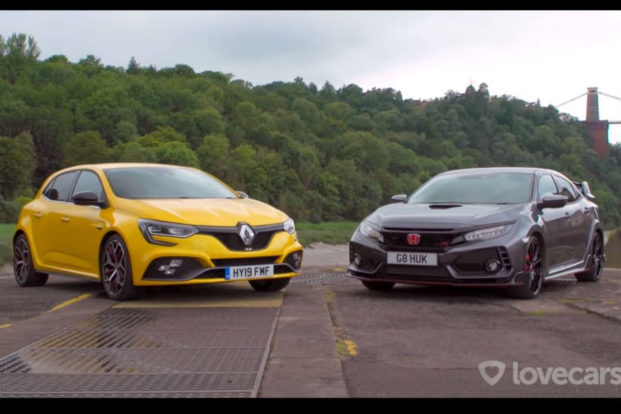 Renault Megane RS VS Honda Civic Type R (+video)