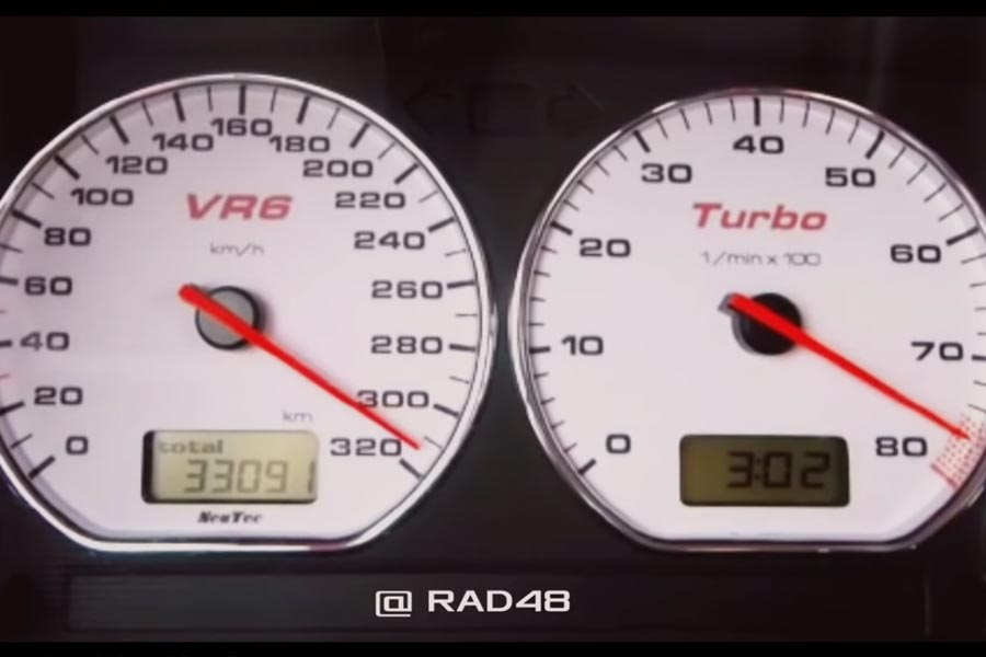 0-300 με VW Golf MK3 VR6 800 hp (+video)