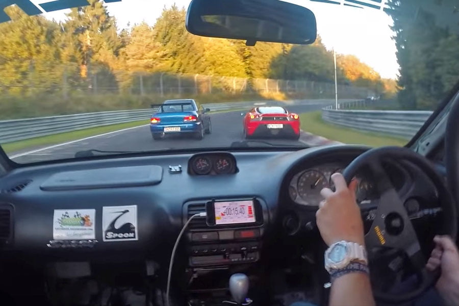 Integra κυνηγάει Impreza στο Nürburgring (+video)
