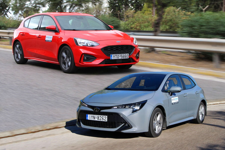 Ford Focus 1.0 EcoBoost 125 PS VS Toyota Corolla 1.2Τ 116 PS