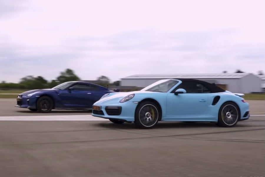 H 911 Turbo S «σβήνει» Nissan GT-R 700HP (+video)