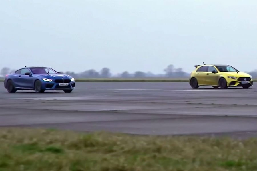 Χαμός μεταξύ BMW M8 και Mercedes A45 S (+video)