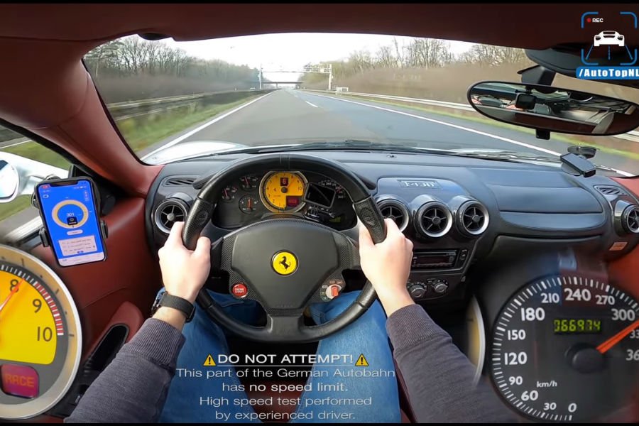 «Τάπα» με Ferrari F430 στην autobahn (+video)