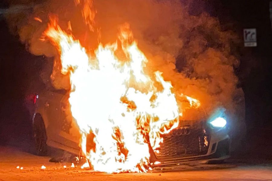 Audi RS 3 1.100 ίππων κάηκε σε κόντρα (+video)