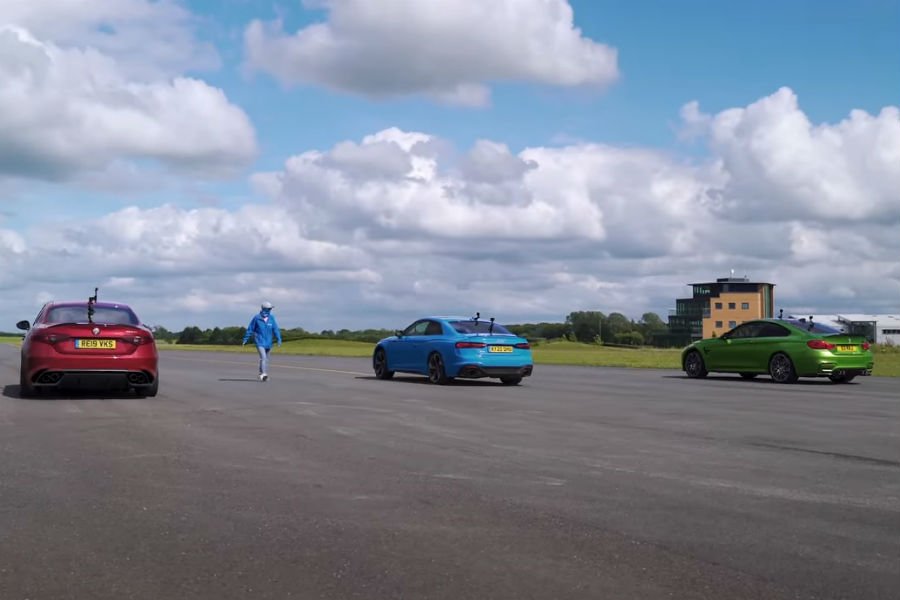 Giulia QV vs RS 5 vs M4 με ανατροπές (+video)