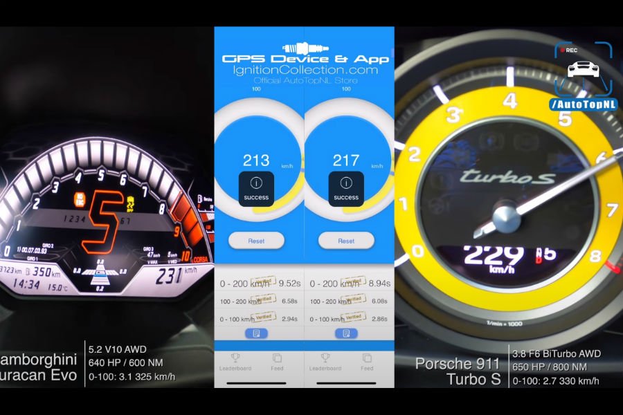 Τιτανομαχία: Huracan EVO vs 911 Turbo S (+video)