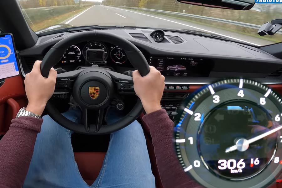 0-306 χλμ./ώρα με Porsche 911 Targa 4S (+video)