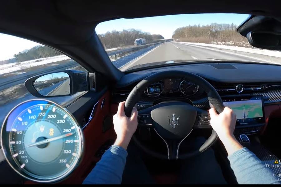 Maserati Quattroporte 580HP «σκίζει» την autobahn