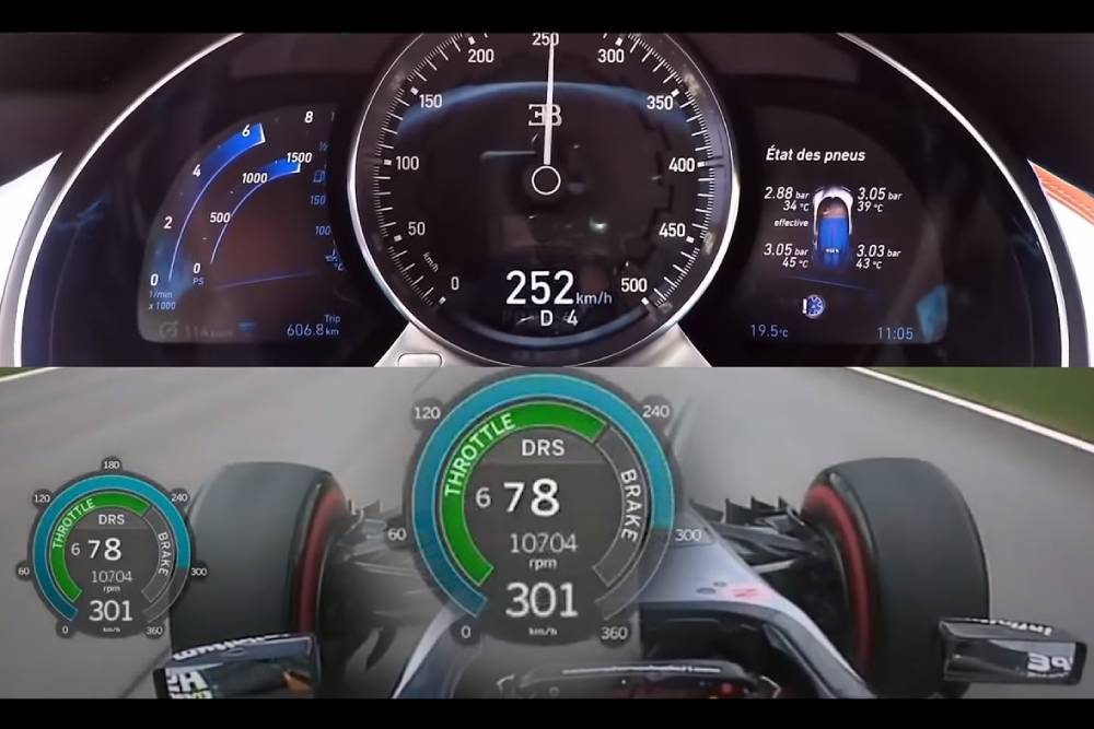 Πώς στέκεται η Bugatti Chiron δίπλα στην F1; (+video)