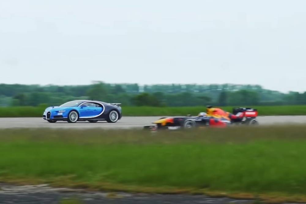 Bugatti Chiron «ρίχνει» σε Formula 1! (+video)