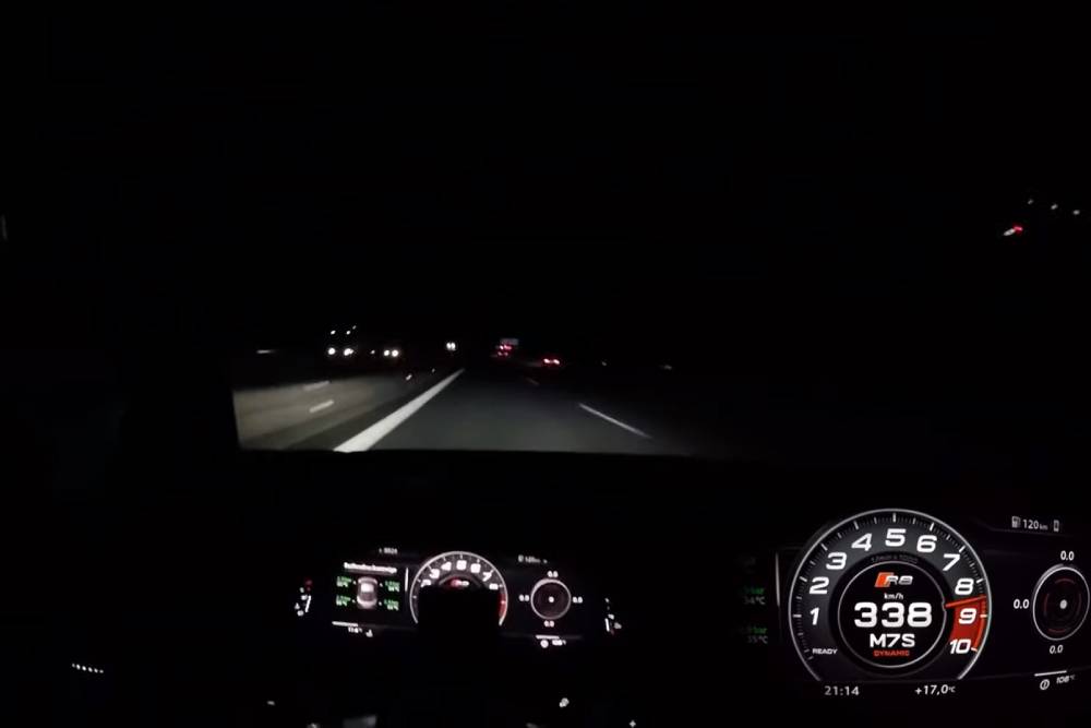 Audi R8 822HP με 338 χλμ./ώρα στα σκοτάδια (+video)