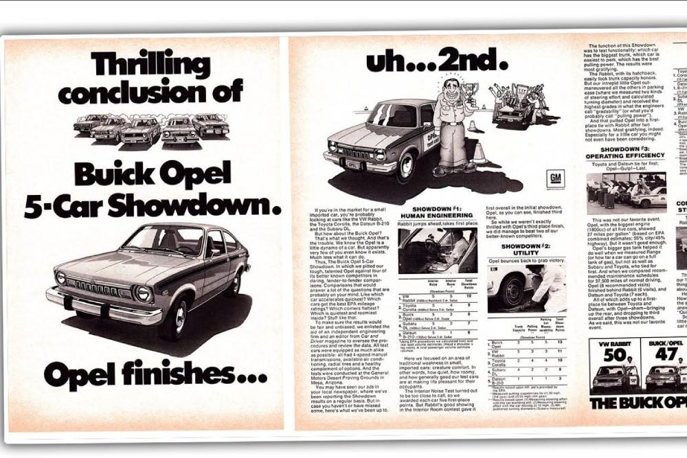 Όταν η Opel διαφήμιζε τη δεύτερη θέση