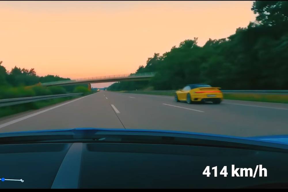 Bugatti Chiron καταβροχθίζει την autobahn με 414 χλμ./ώρα