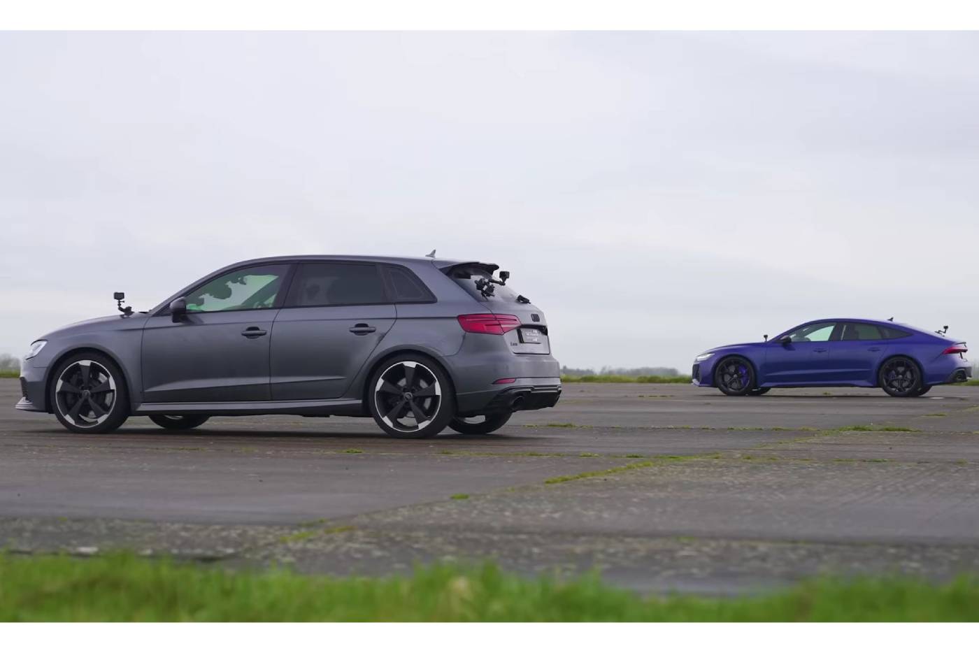 Το Audi RS 3 «σφίγγει» το RS 7 με ένα τσιπάκι (+video)