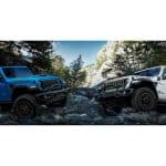 Rubicon 20th Anniversary editions: 2023 Jeep® Wrangler Rubicon 392 (left) and 2023 Jeep Wrangler Rubicon 4xe